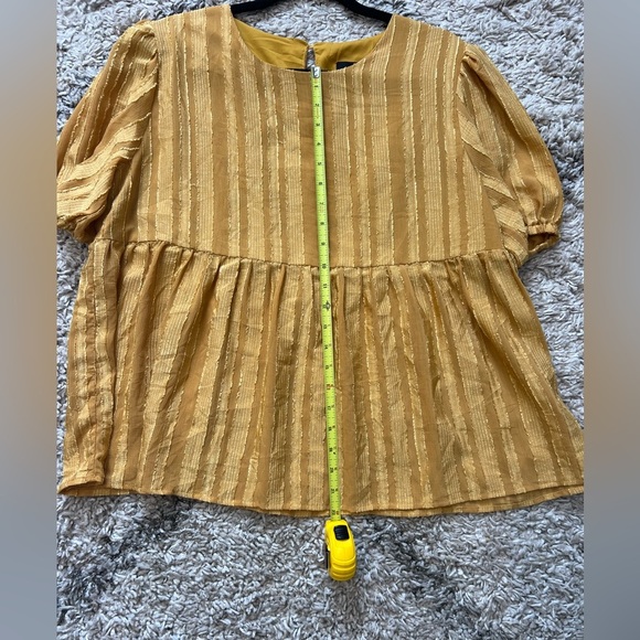 Gorgeous golden yellow color blouse size XL (J114) - Picture 9 of 10